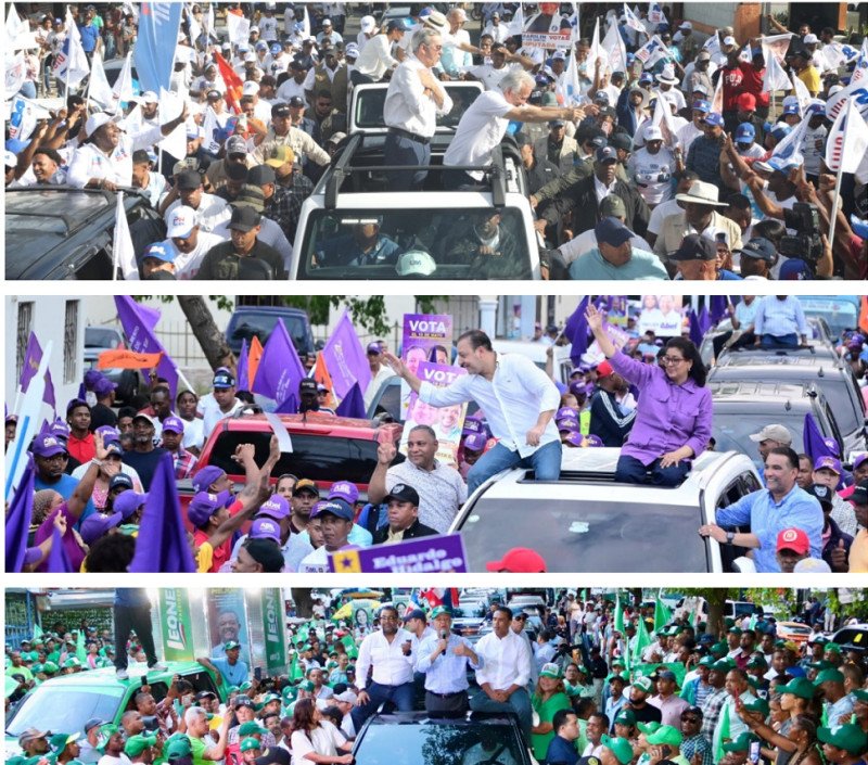 Candidatos en las calles faltando solo 3 semanas para las elecciones