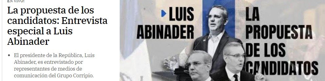 Entrevista especial a Luis Abinader