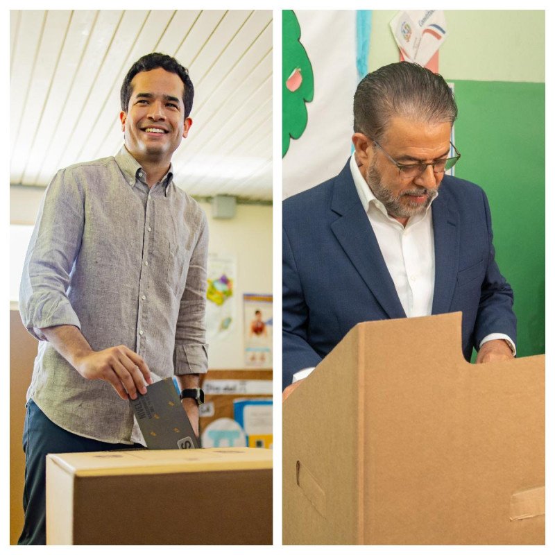 Omar y Guillermo en los colegios electorales