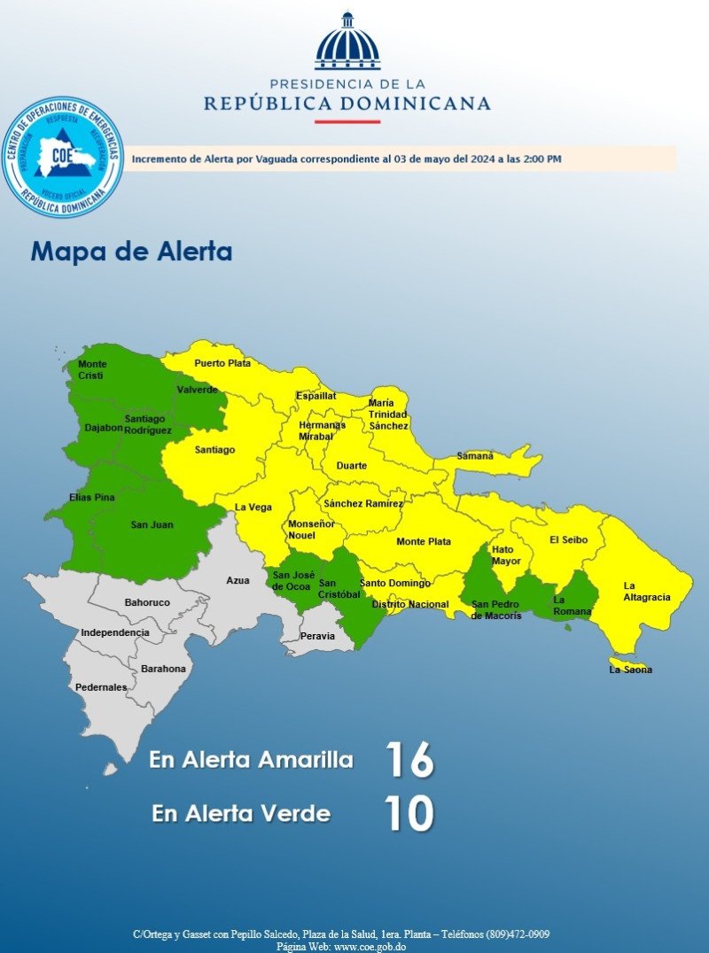 26 provincias en alerta por vaguada