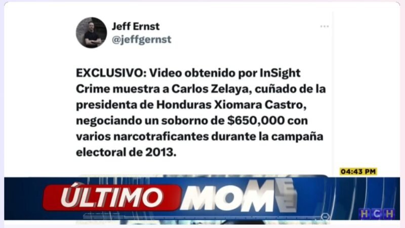 Filtran vídeo donde Narcos ofrecieron 13 millones de lempiras a Carlos Zelaya para campaña política