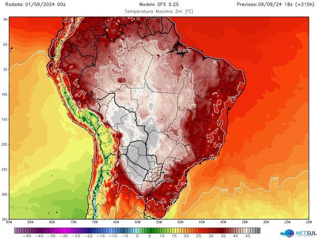 MetSul emite una alerta por “ola de calor extremo” en setiembre