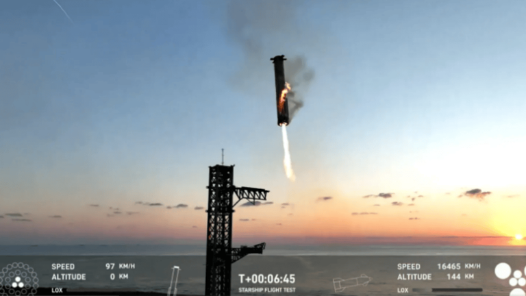 SpaceX logra un hito histórico al aterrizar por primera vez la primera fase de su cohete Starship