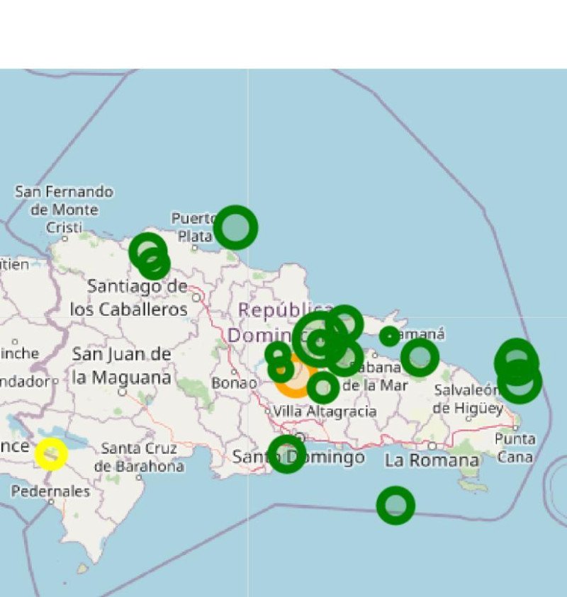 República Dominicana siente en las últimas 48 horas más de 22 sismos