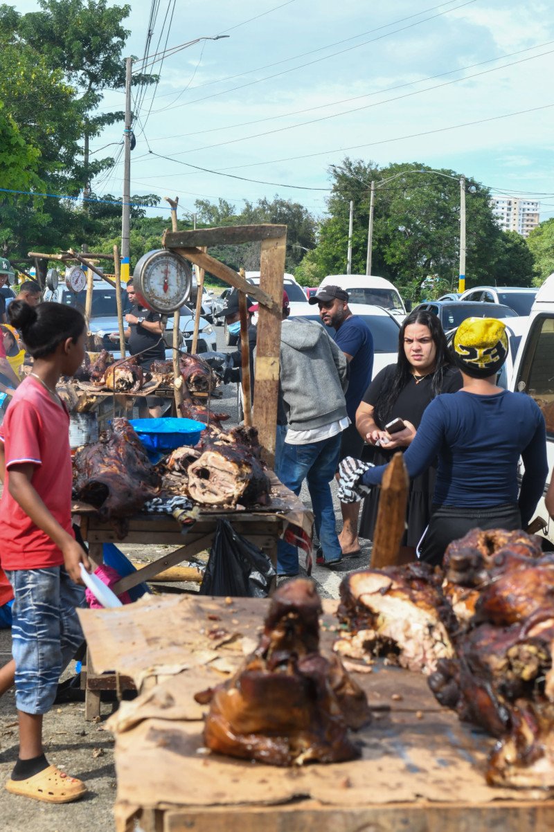 Comerciantes dicen que la venta de cerdo asado estuvo «lenta»