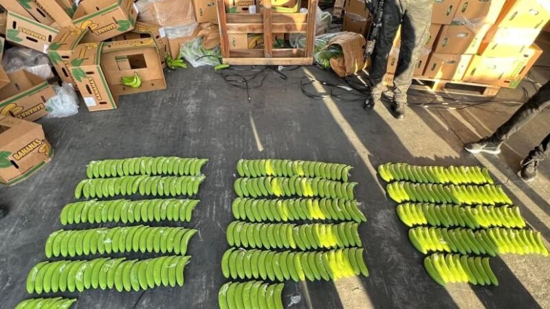 Guineos de cerámica llenos de cocaína en puerto Manzanillo