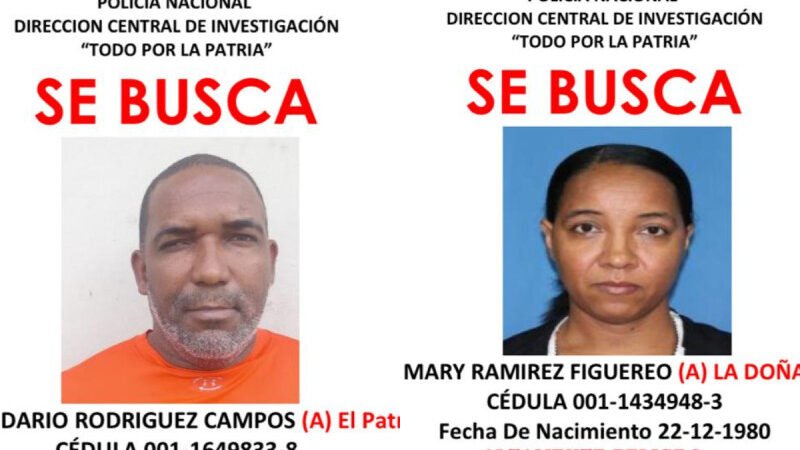 Se activa la búsqueda de El Patrón y La Doña, presuntos autores intelectuales de secuestro en SDO