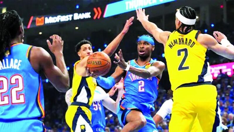 Gilgeous Alexander anota 34 y el Thunder supera a los Pacers igualando la final de la NBA