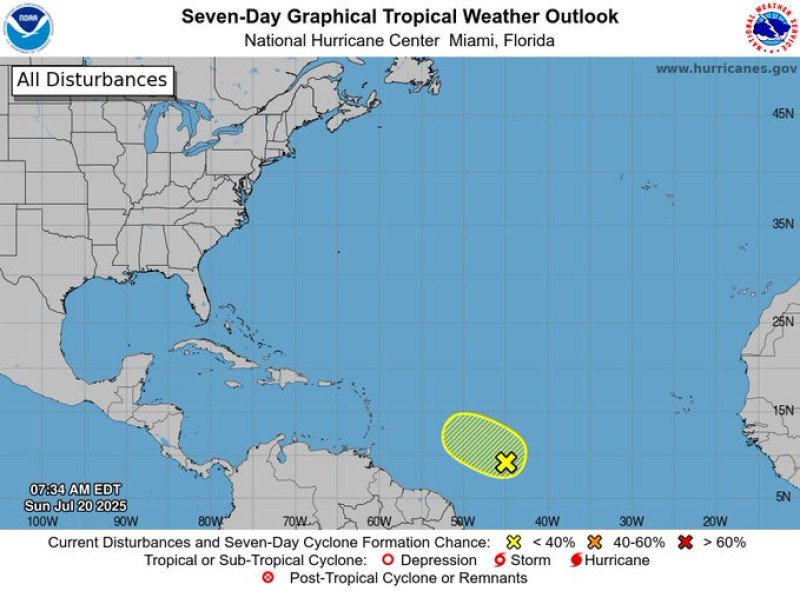 Indomet vigila onda tropical que podría convertirse en ciclón en las próximas 48 horas