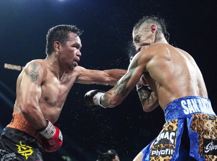 Pacquiao brilla a los 46 años, 2 jueces le dan empate y Barrios retiene cetro