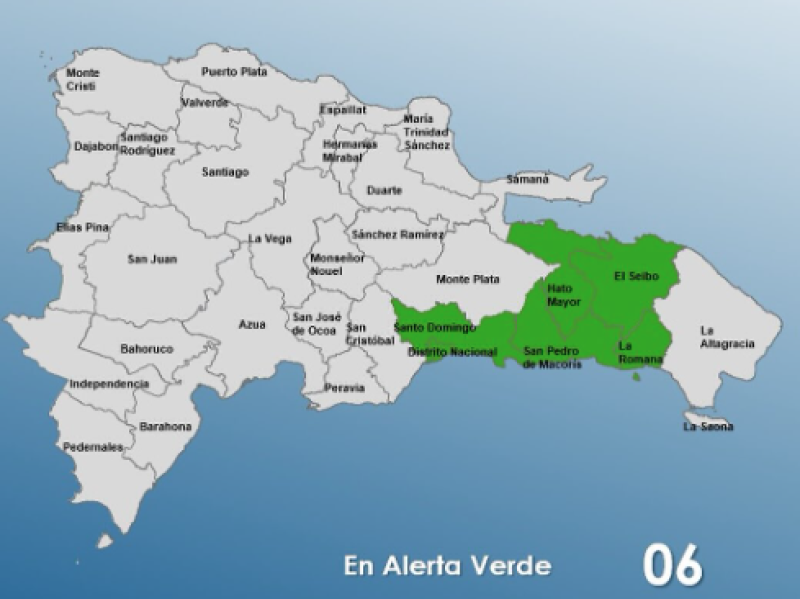 Seis provincias en alerta por onda tropical