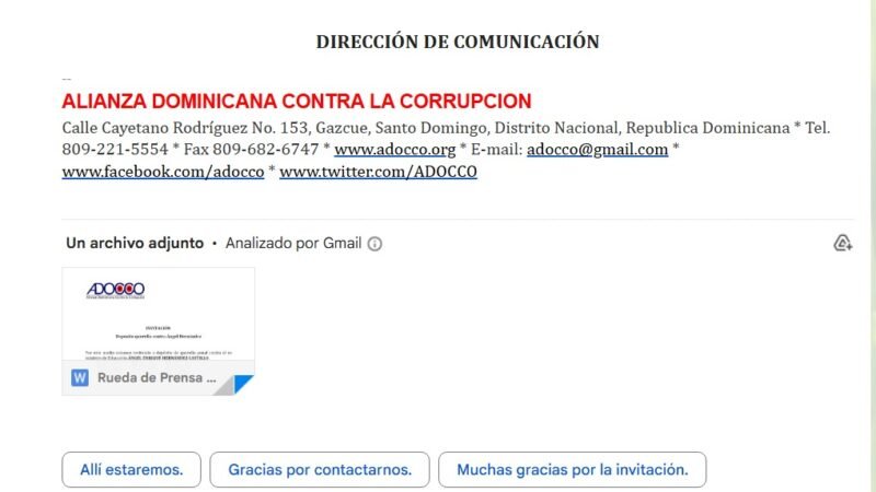 ADOCCO deposita querella penal contra exministro de Educación Ángel Hernández