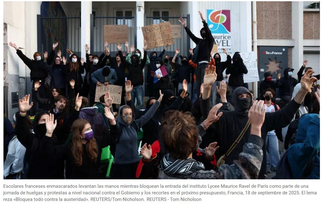 Movilización masiva en Francia contra los recortes de Macron
