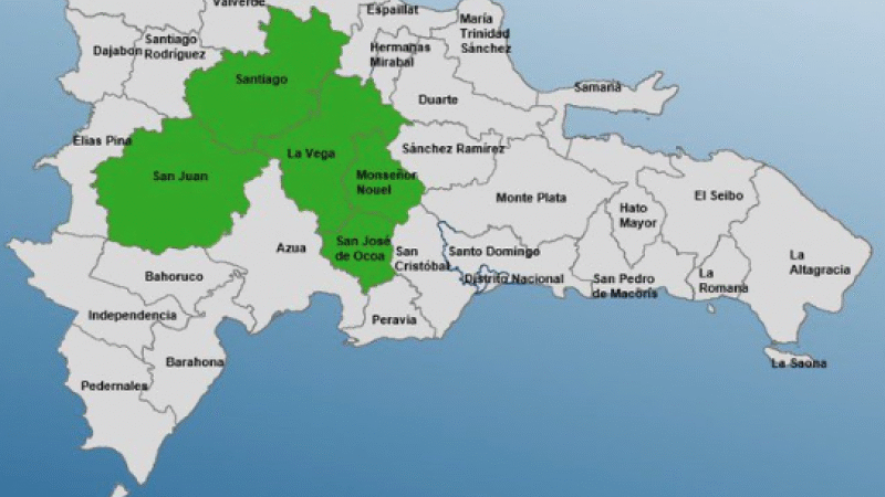 Alerta verde para cinco provincias por incidencia de vaguada