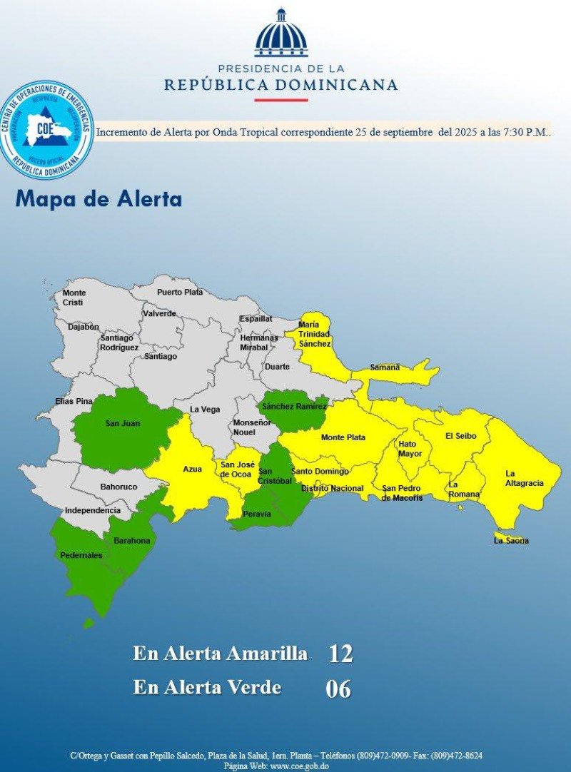 Alertan a 18 localidades por efectos de vaguada y onda tropical