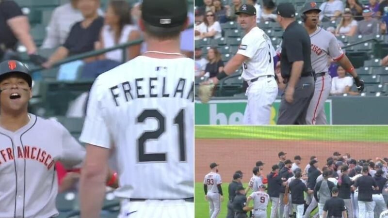 Rafael Devers desencadena en trifulca en partido entre Gigantes versus Rockies