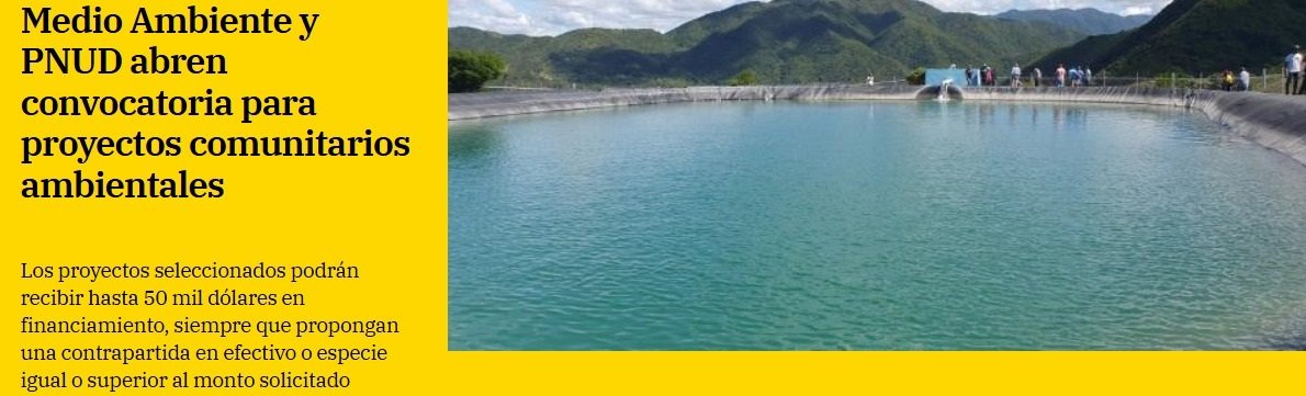 Abren convocatoria para proyectos comunitarios ambientales