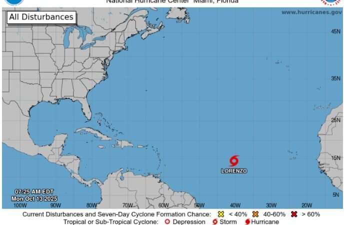 Lorenzo; Indomet vigila y pronostica lluvias en algunas provincias