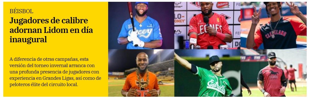 Jugadores que adornan Lidom en día inaugural