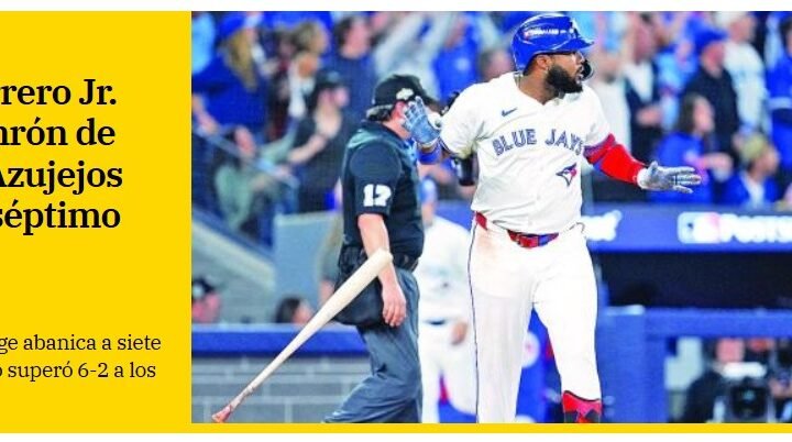 Vladimir Guerrero Jr. batea sexto jonrón de playoffs y los Azujejos llevan serie a séptimo partido
