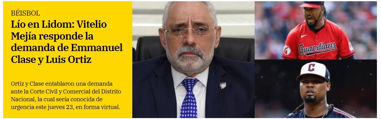 Vitelio Mejía ante la demanda de Emmanuel Clase y Luis Ortiz