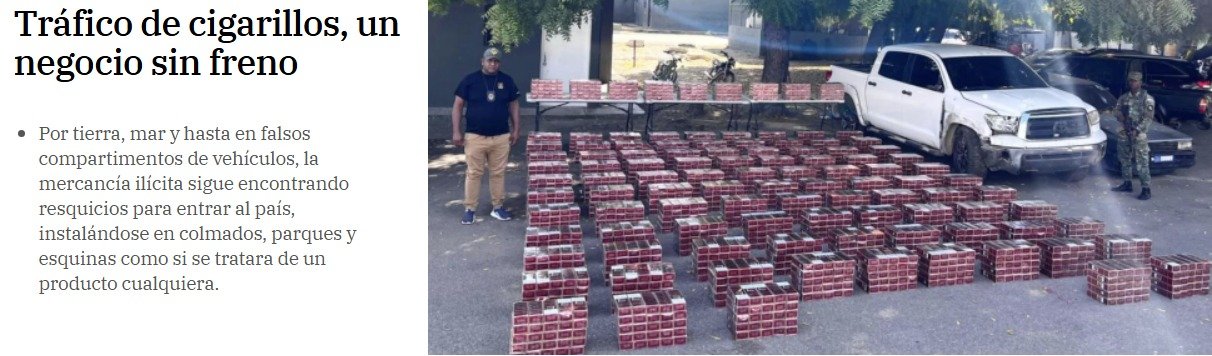 La incautación de cigarrillos deja pérdidas al Estado de RD$252,123,262, con un total de 39,579,790 incautaciones