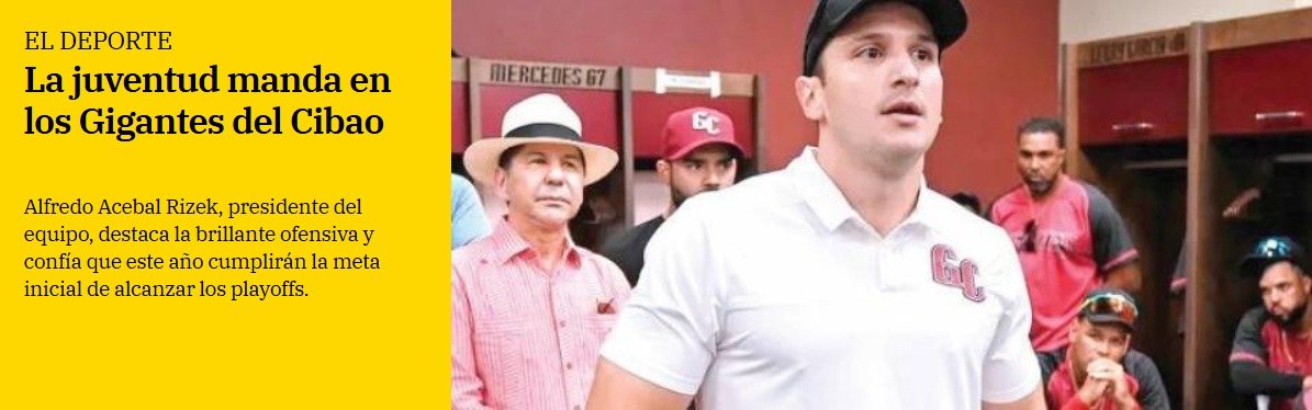 La juventud manda en los Gigantes del Cibao