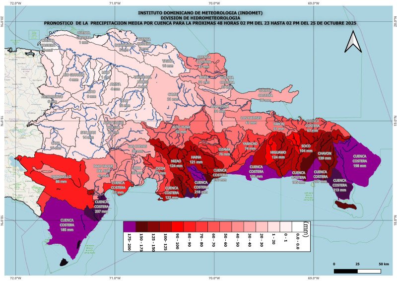 Indomet advierte inundaciones repentinas y mucha lluvia
