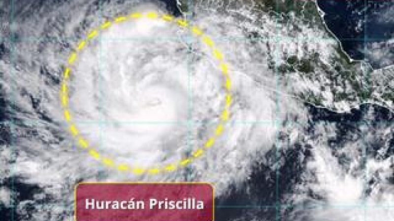 Huracán Priscilla se forma en aguas del Pacífico frente a México