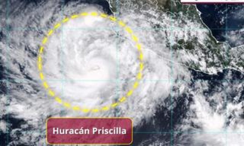 Huracán Priscilla se forma en aguas del Pacífico frente a México