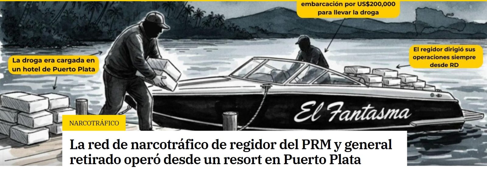 Edickson Herrera Silvestre, regidor por el Distrito Nacional del Partido Revolucionario Moderno, gastó US$200,000 en la compra de una embarcación