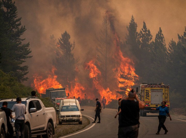 Incendios descontrolados en la Patagonia