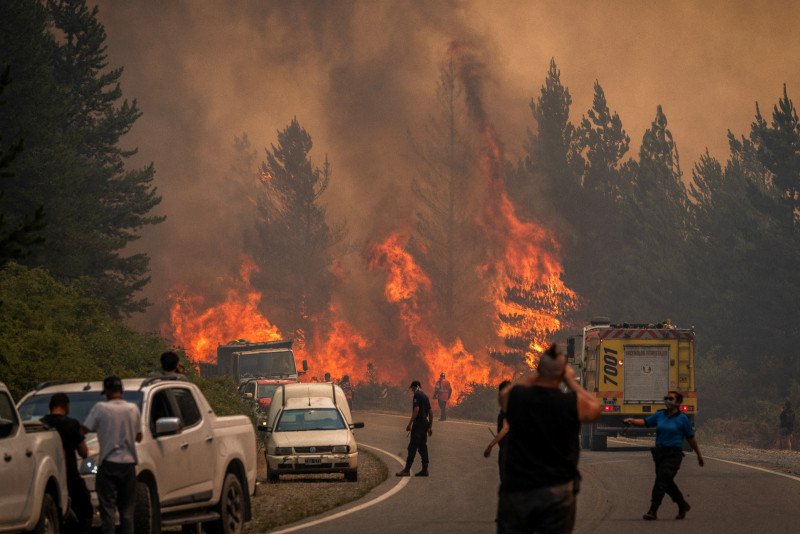 Incendios descontrolados en la Patagonia