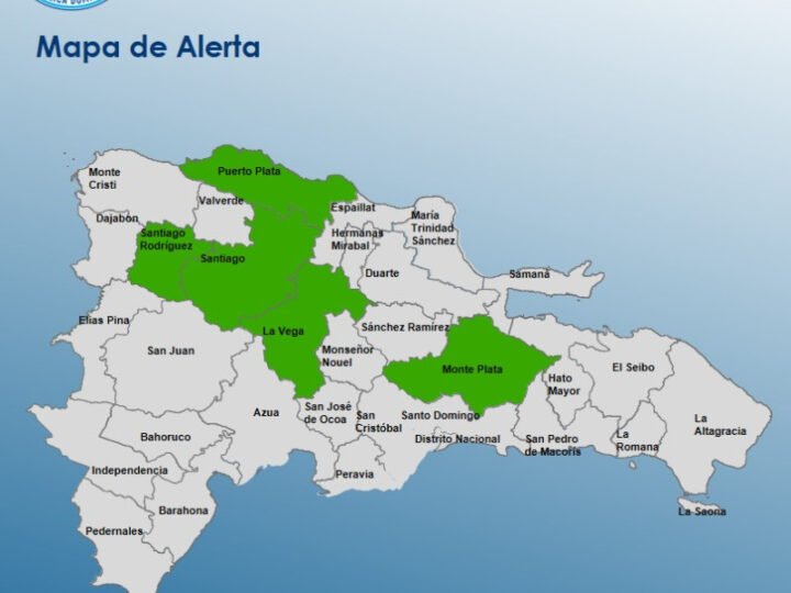 Cinco provincias en alerta verde por vaguada