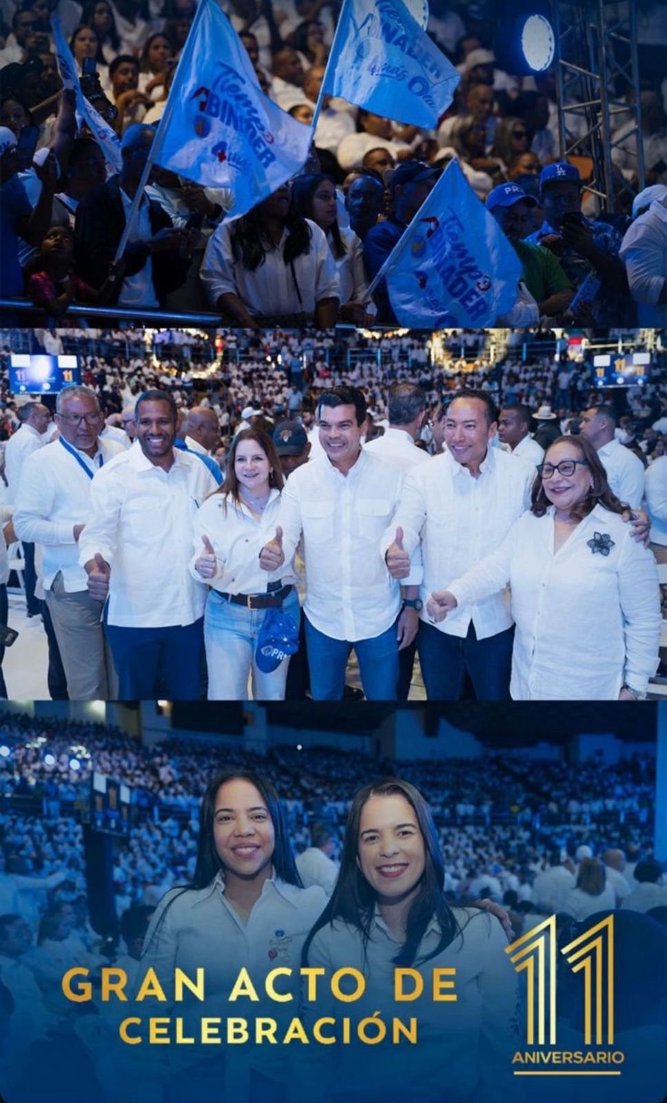 Wellington Arnaud marca presencia en el 11 aniversario del PRM