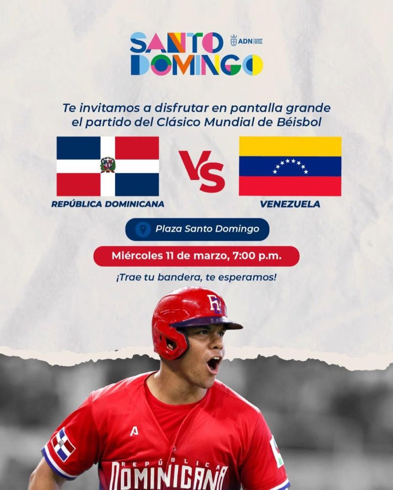 Juego de RD vs. Venezuela se  transmitirá en pantalla gigante en el Malecón de Santo Domingo