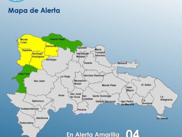 Cuatro provincias en alerta amarilla ante lluvias