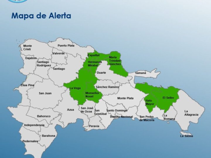 Colocan siete provincias en alerta verde