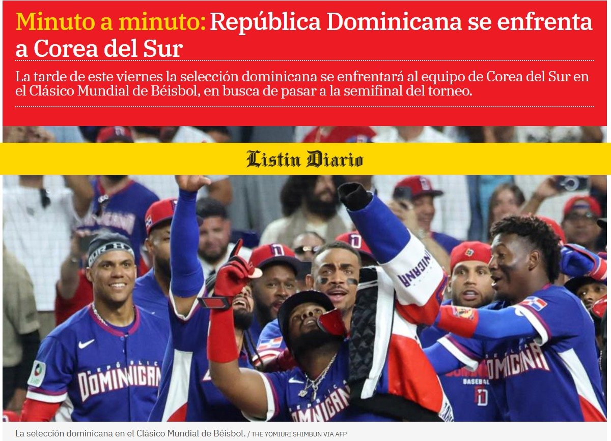 Dominicana y Corea del Sur