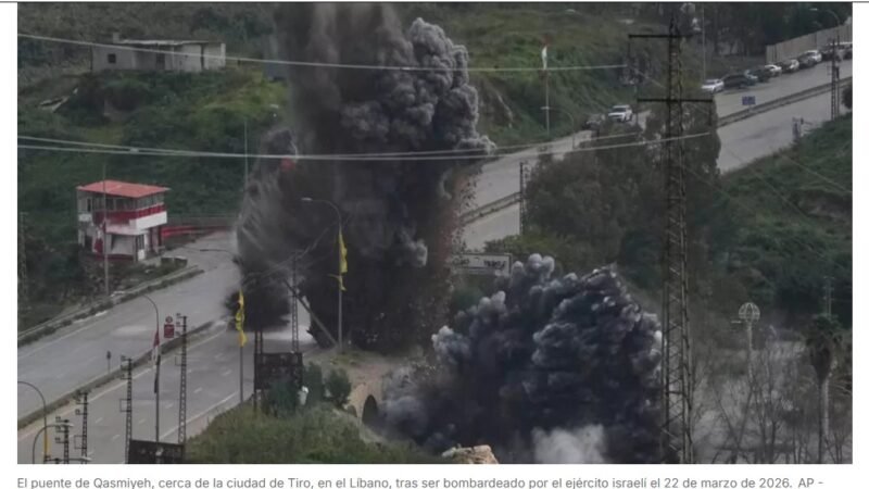 Israel intensifica su ofensiva en Líbano y destruye puentes clave sobre el río Litani