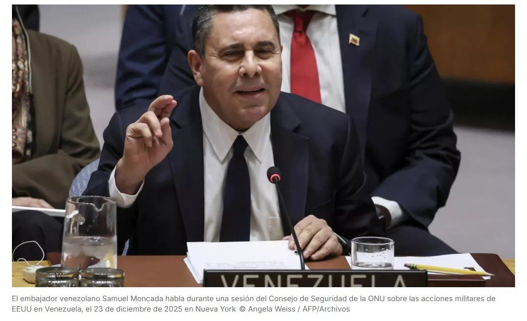 Presidenta de Venezuela destituye al embajador ante la ONU nombrado por Maduro