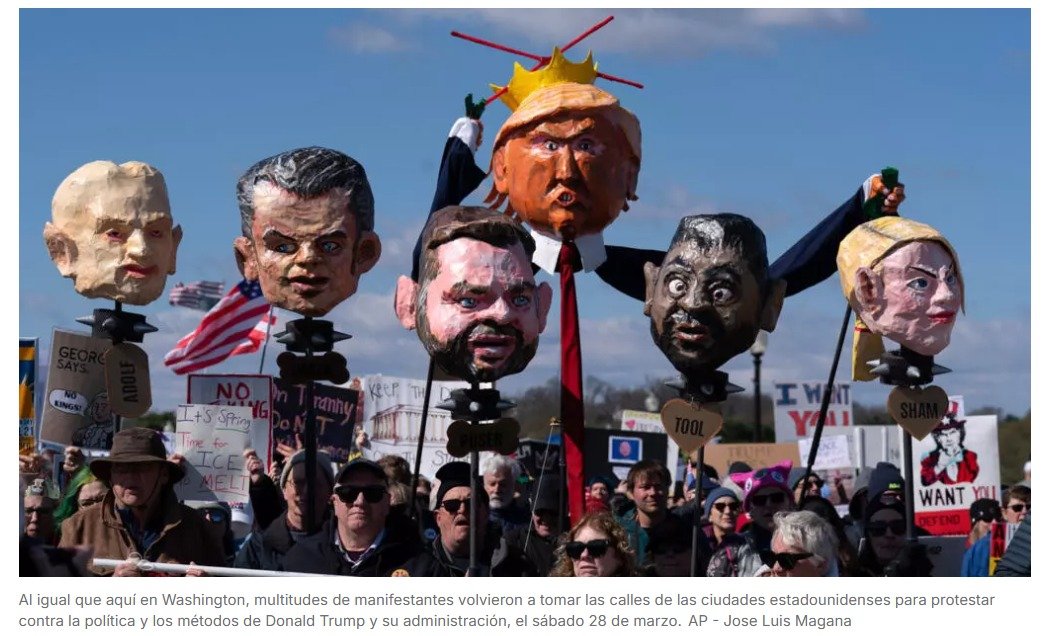 El movimiento anti-Trump retoma las calles en el tercer “No Kings Day”