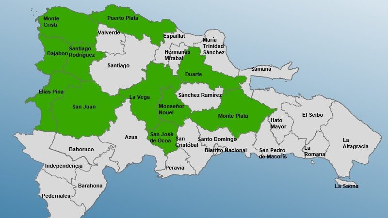 Hay 11 las provincias en alerta