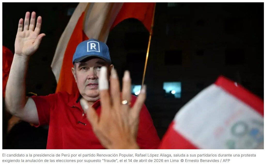  López Aliaga pide la «nulidad» de las presidenciales en Perú por «fraude»