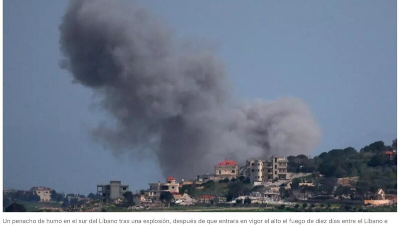 Un ataque israelí trunca la esperanza que trajo la frágil tregua en el Líbano