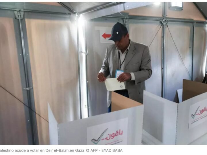 Los palestinos votan por primera vez desde el inicio de la guerra en Gaza