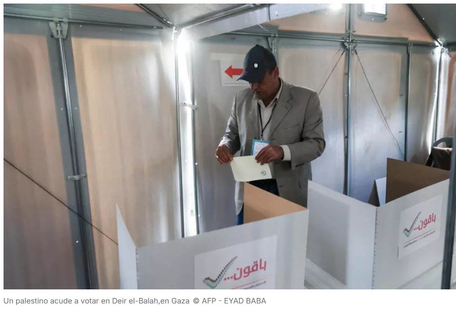 Los palestinos votan por primera vez desde el inicio de la guerra en Gaza