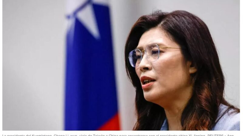 Opositora taiwanesa llega a China para un encuentro clave con Xi Jinping