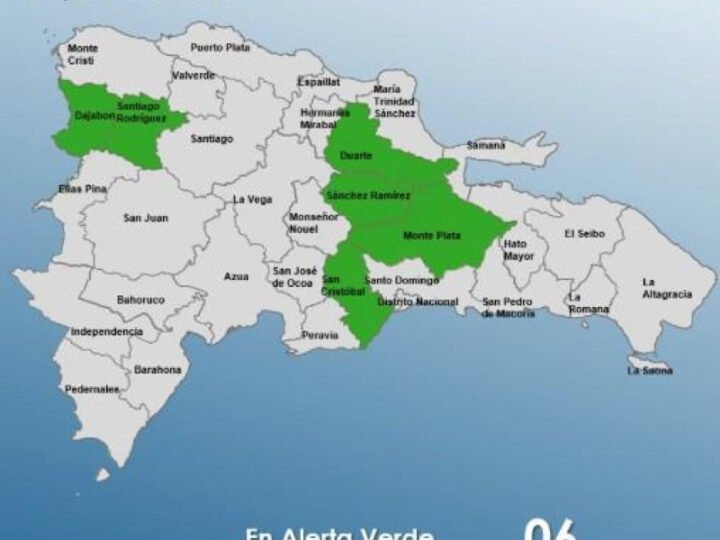 Alerta verde para 6 provincias por incidencia de vaguada