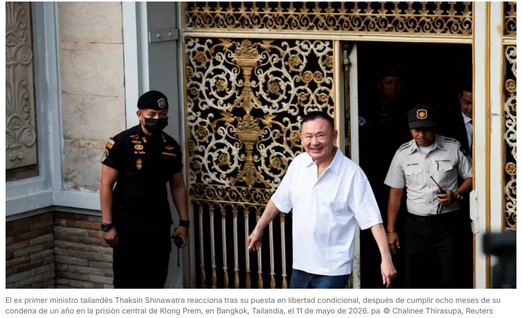 Tailandia: el ex primer ministro Thaksin Shinawatra sale de prisión tras ocho meses de detención